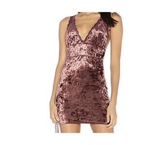 Y2K S Free People Viper Crushed Velvet Chemise Bodycon Slip Mini Dress Coquette